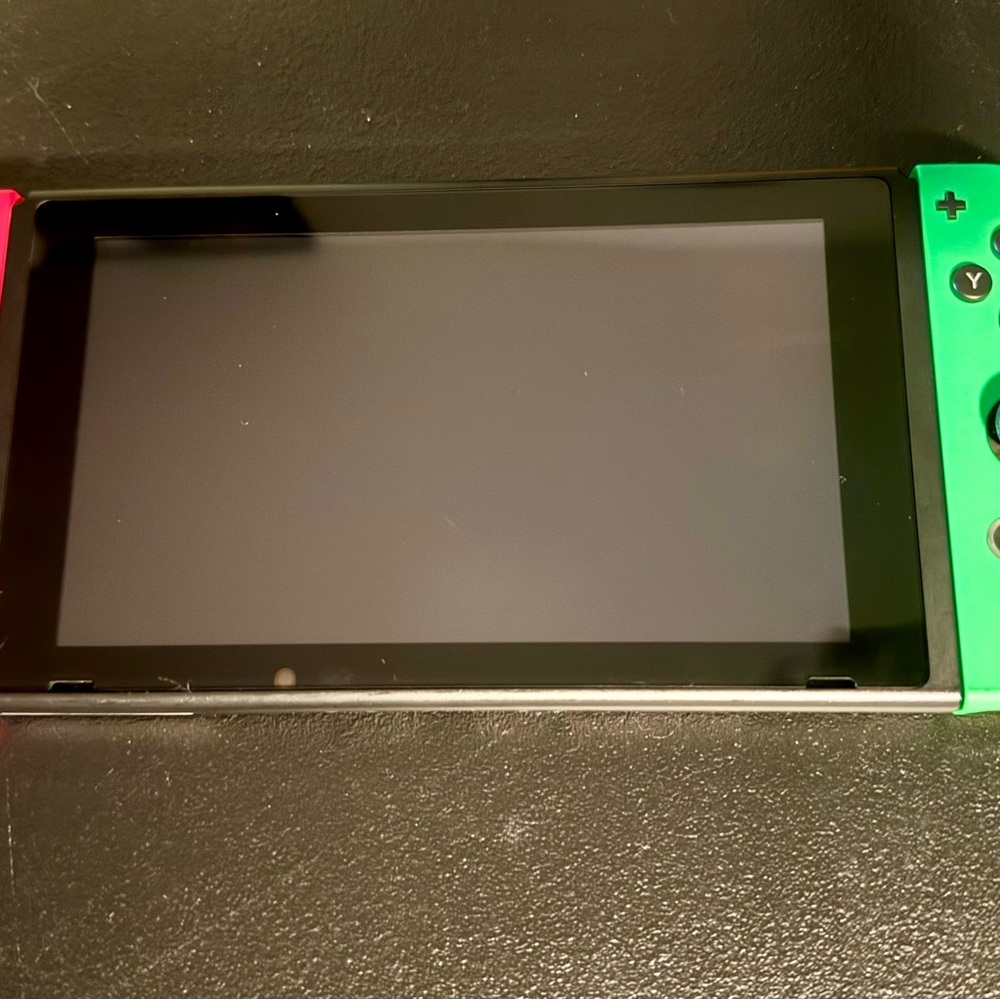 Nintendo Switch Console with Neon Green and Pink Joy-Con - Picture 2 of 7